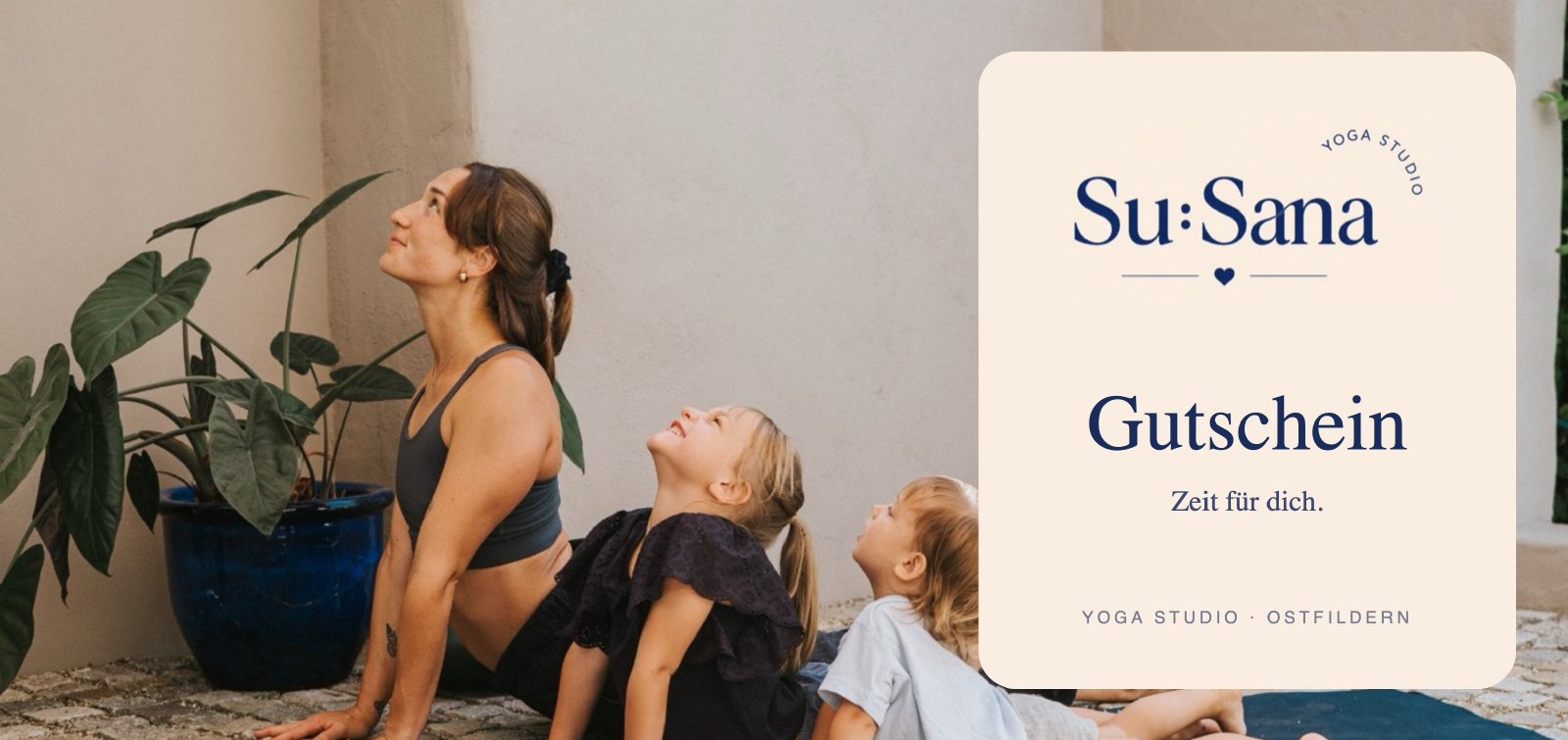 Su:Sana Yoga Studio Gutschein – Yoga und Kinderyoga in Ostfildern verschenken